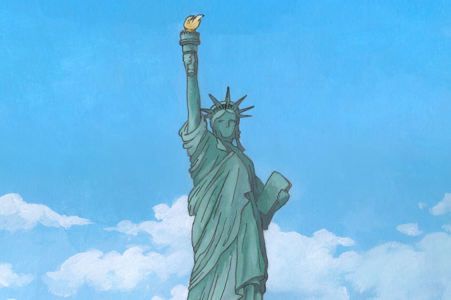 No.9 - The Statue of Liberty - Illustration by Jonathan Chapman.