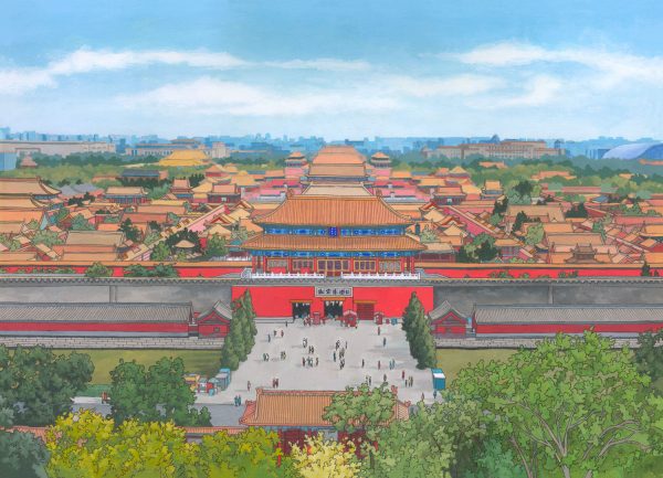 The Forbidden City Beijing - Illustration by Jonathan Chapman