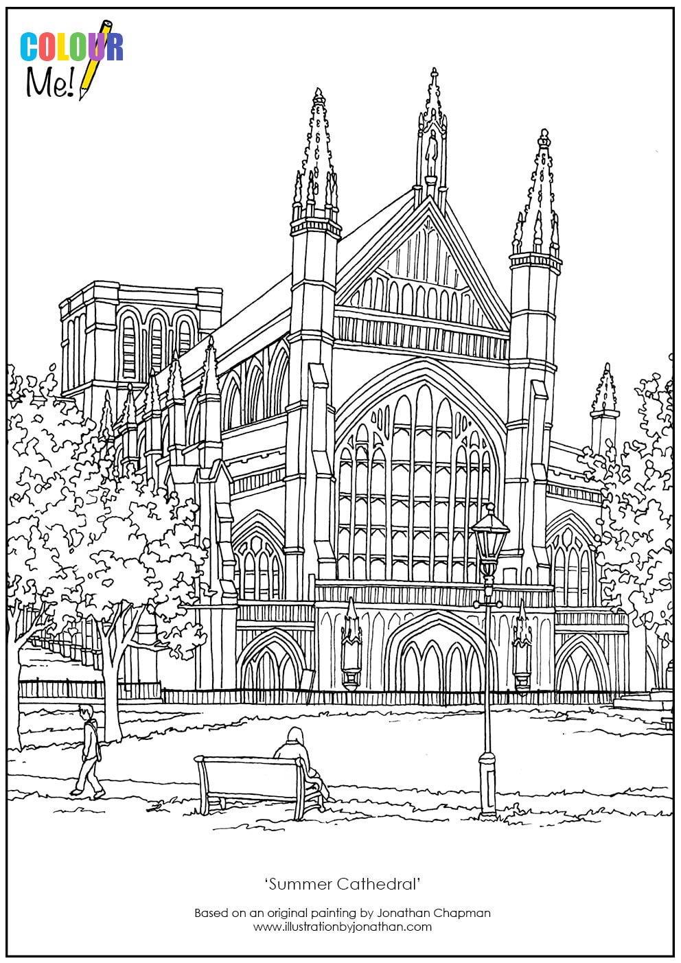 Winchester Colouring Pages - Illustration by Jonathan