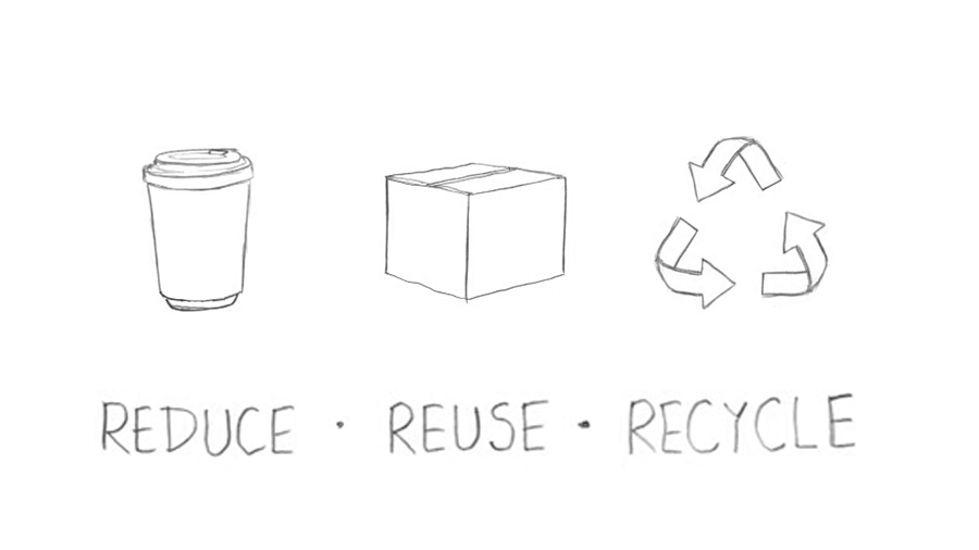 Reduce Reuse and Recycle - Illustration by Jonathan Chapman Illustration by  Jonathan Chapman