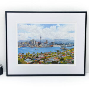 Auckland New Zealand Limited Edition Print - Illustration by Jonathan Chapman