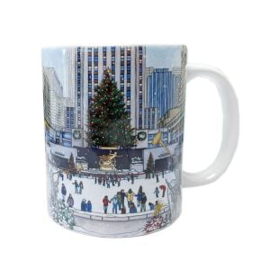 Rockefeller Christmas Tree Coffee Mug - Illustration by Jonathan