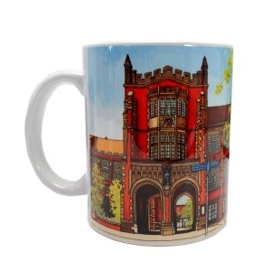 The Arches, Newcastle University Coffee Mug - Illustration by Jonathan