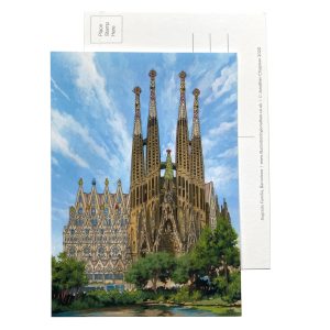 Sagrada Familia Barcelona Postcard - Illustration by Jonathan